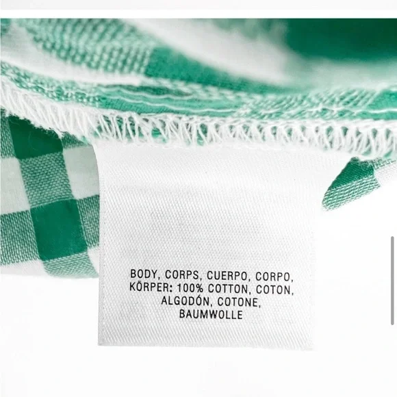 Anthropologie - Green Gingham Blouse - Size 6 - Picture 11 of 15